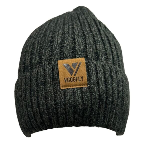 Wintercore Cozy Knit Beanie Vgogfly Dark Charcoal Fleece Lined Unisex - Picture 1 of 5